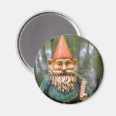 Swamp Gnome Round Magnet (Vorderseite/Rückseite)