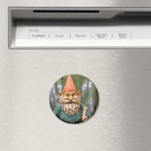 Swamp Gnome Round Magnet (In Situ (Geschirrspüler))