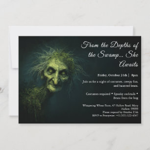 Swamp Hag Halloween KostümbildParty Einladung