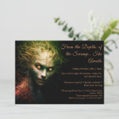 Swamp Hag Halloween KostümbildParty Einladung (Stehend Vorderseite)