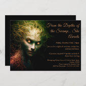 Swamp Hag Halloween KostümbildParty Einladung (Vorne/Hinten)