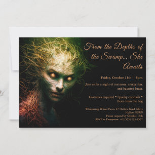 Swamp Hag Halloween KostümbildParty Einladung