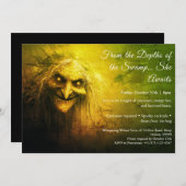 Swamp Hag Halloween KostümbildParty Einladung (Vorne/Hinten)