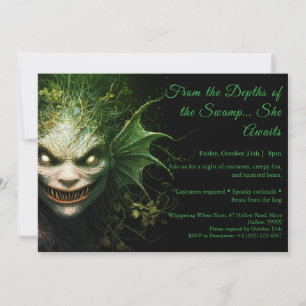 Swamp Hag Halloween KostümbildParty Einladung