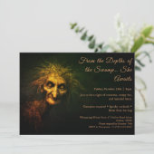 Swamp Hag Halloween KostümbildParty Einladung (Stehend Vorderseite)