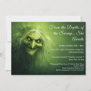 Swamp Hag Halloween KostümbildParty Einladung