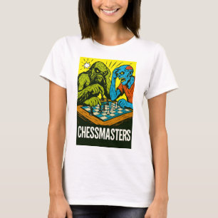 Swamp Man dan Zombie spielt Schach - Klassischer P T-Shirt