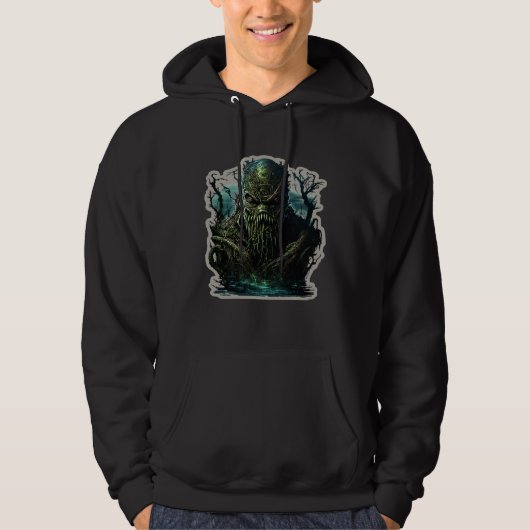 Swamp Monster Horror Nightmare Scary Terrifying Ha Hoodie (Vorderseite)