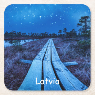 Swamp Night Rechteckiger Pappuntersetzer