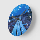 Swamp Night Runde Wanduhr (Winkel)