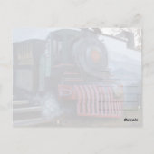 Swamp Rabbit Zug im Whistle Stopp Café Postkarte (Rückseite)