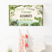 Swamp Reptile 1. Geburtstag Party Banner (Insitu)