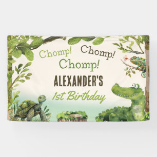 Swamp Reptile 1. Geburtstag Party Banner