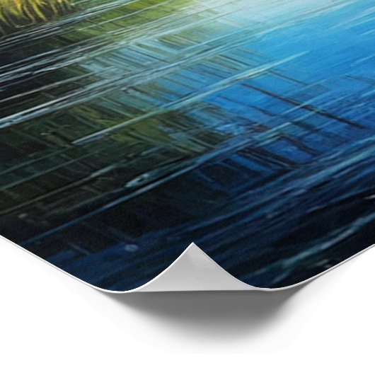 Swamp Symphony, Capturing Azure Waters Poster (Ecke)