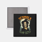 Swamp Witch Funny Anti Kamala Harris 2024 Hallowee Magnet (Vorderseite/Rückseite)