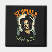Swamp Witch Funny Anti Kamala Harris 2024 Hallowee Magnet (Vorne)