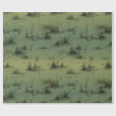 Swamp Witch Spring Wrapping Paper Geschenkpapier (Flach)