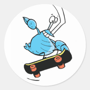 Swamp's Bob The Crayfish Skateboarding Aufkleber