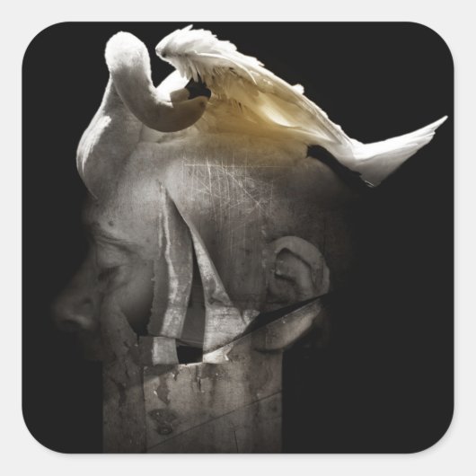 Swan 2013 quadratischer aufkleber (Vorderseite)