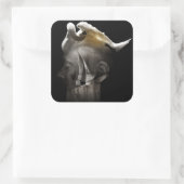 Swan 2013 quadratischer aufkleber (Tasche)