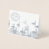 Swan 70. Platinum Hochzeitskarte Folienkarte (Vorderseite)