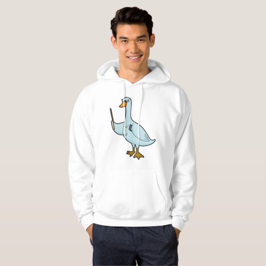 Swan als Lehrerin mit Buch & Pointer Hoodie (Vorne ganz)