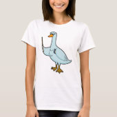 Swan als Lehrerin mit Buch & Pointer T-Shirt (Vorderseite)