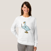 Swan als Lehrerin mit Buch & Pointer T-Shirt (Vorne ganz)