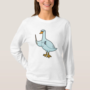 Swan als Lehrerin mit Buch & Pointer T-Shirt