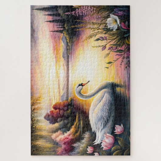 Swan am Lake Jigsaw Puzzle (Vertikal)
