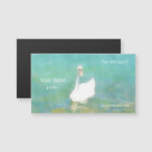 Swan am Plattensee - Aquarell Magnetkarte (Vorne/Hinten)
