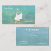 Swan am Plattensee - Aquarell Visitenkarte (Vorne/Hinten)