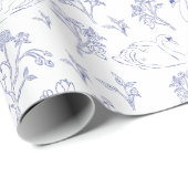 Swan am See Elegantes klassisches handgezeichnetes Geschenkpapier (Rolleneckpunkt)