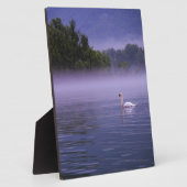 Swan am See Fotoplatte (Seite)