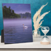 Swan am See Fotoplatte (Seite)