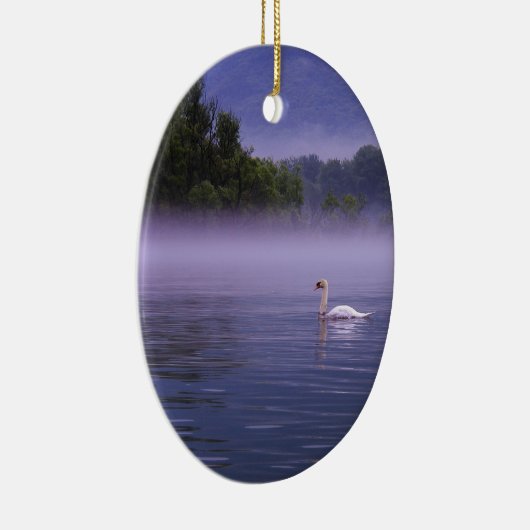 Swan am See Keramik Ornament (Rechts)