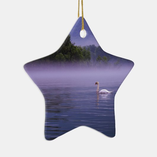 Swan am See Keramik Ornament (Rechts)