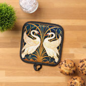 Swan and Rush and Iris, Fine Art, Topflappen (Oben Unten)