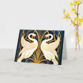 Swan and Rush and Iris Karte (Gelbe Blume)