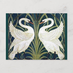 Swan and Rush and Iris wallpaper TBA Awards Postkarte