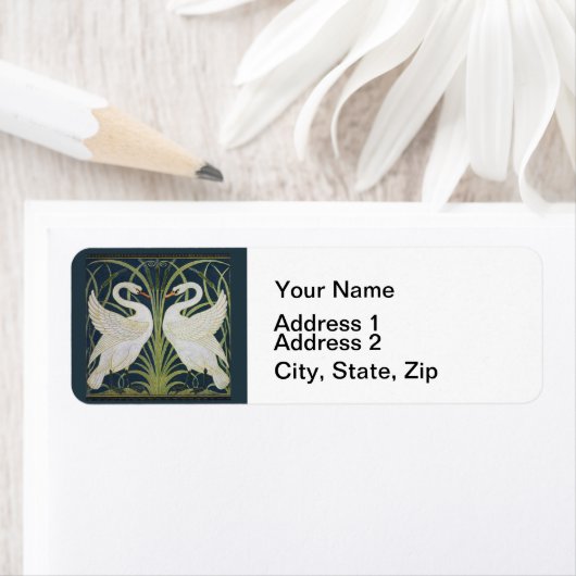 Swan Art Nouveau Two Swans (Insitu)