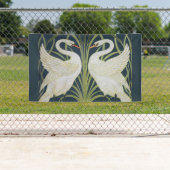 Swan Art Nouveau Two Swans Banner (Insitu)
