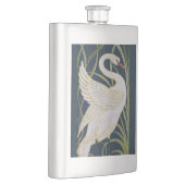 Swan Art Nouveau Two Swans Flachmann (Rechts)
