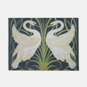 Swan Art Nouveau Two Swans Fußmatte (Vorderseite)