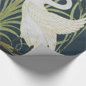 Swan Art Nouveau Two Swans Geschenkpapier (Ecke)