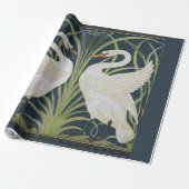 Swan Art Nouveau Two Swans Geschenkpapier (Ungerollt)