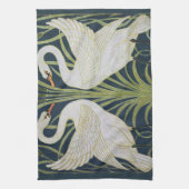Swan Art Nouveau Two Swans Geschirrtuch (Vertikal)