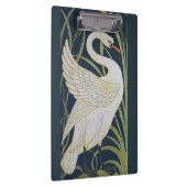 Swan Art Nouveau Two Swans Klemmbrett (Rechts)