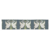 Swan Art Nouveau Two Swans Kurzer Tischläufer (Horizontal)