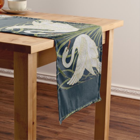 Swan Art Nouveau Two Swans Kurzer Tischläufer (Beispiel)